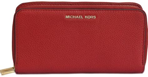 michael kors small red wallet|Michael Kors double zipper wallet.